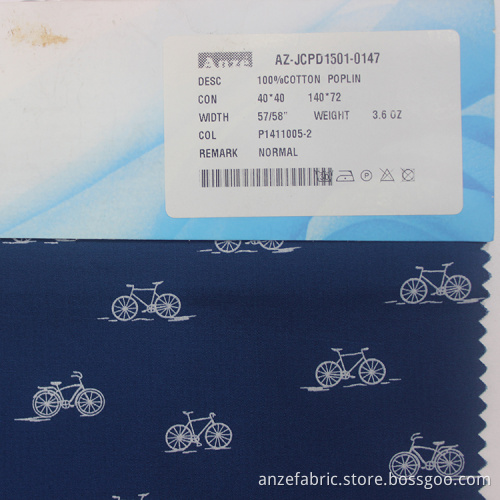 100 percent cotton shirting poplin check fabric